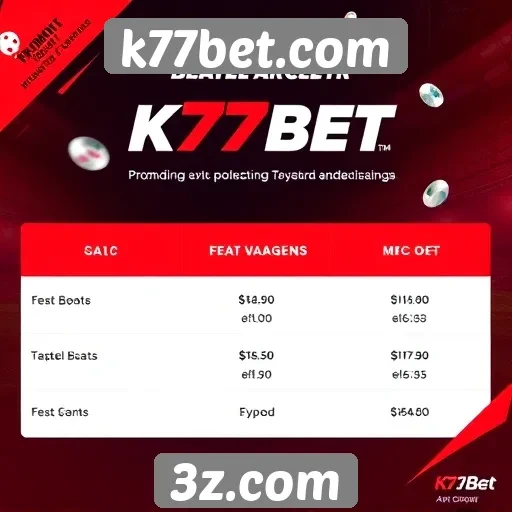 Plataforma k77bet.com tem promoções para novos usuários