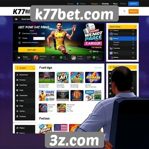 Análise da interface de usuário do site k77bet